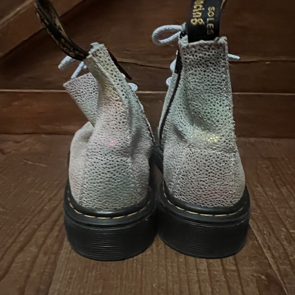 Dr. Martens Kids Iridescent Boots - Silver - Picture 5 of 6